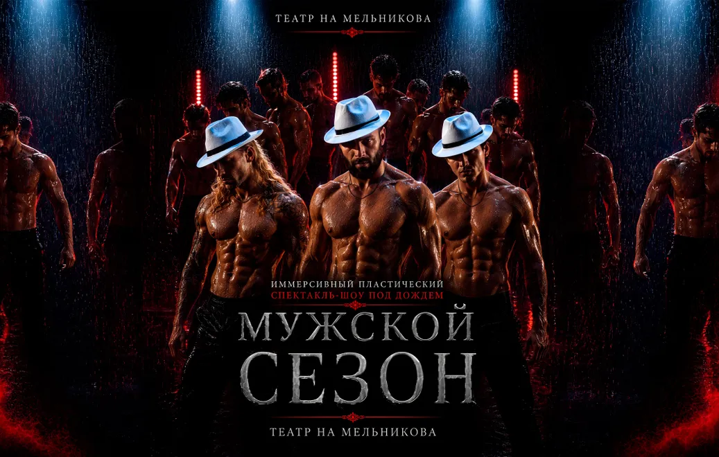 Иммерсивный спектакль-шоу под дождем "Мужской сезон"